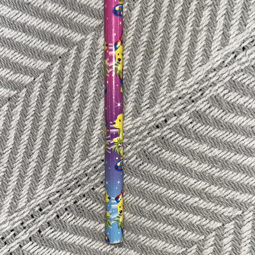 Vintage Lisa Frank Pencil‎ w butterfly Eraser Topper golden retriever puppy D1